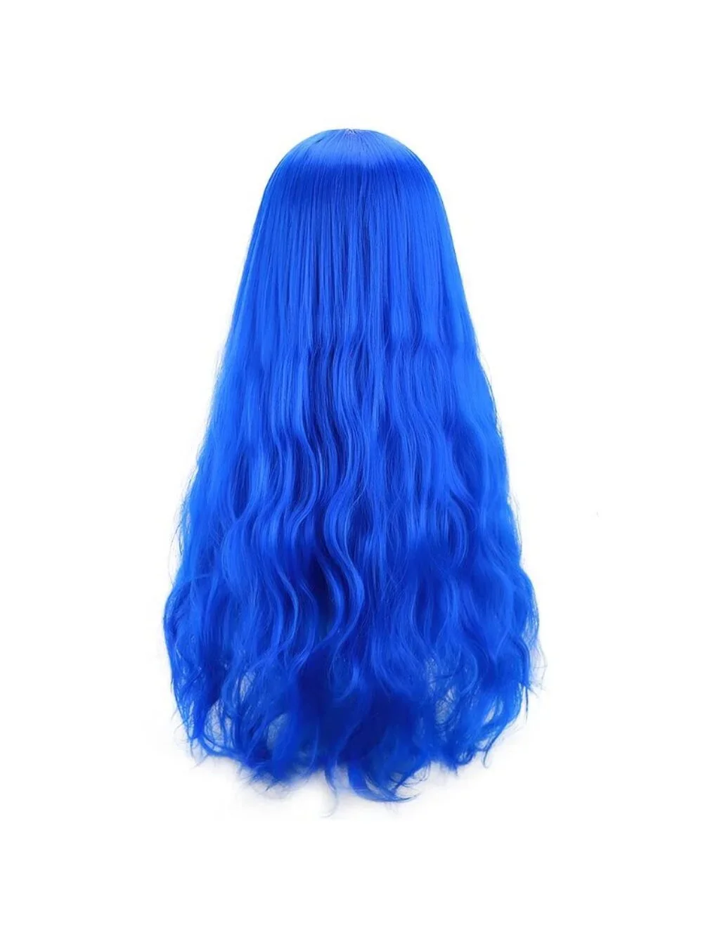 Women's Blue Natural Long Wavy Cosplay Heat Resistant Synthetic Fiber Wigs